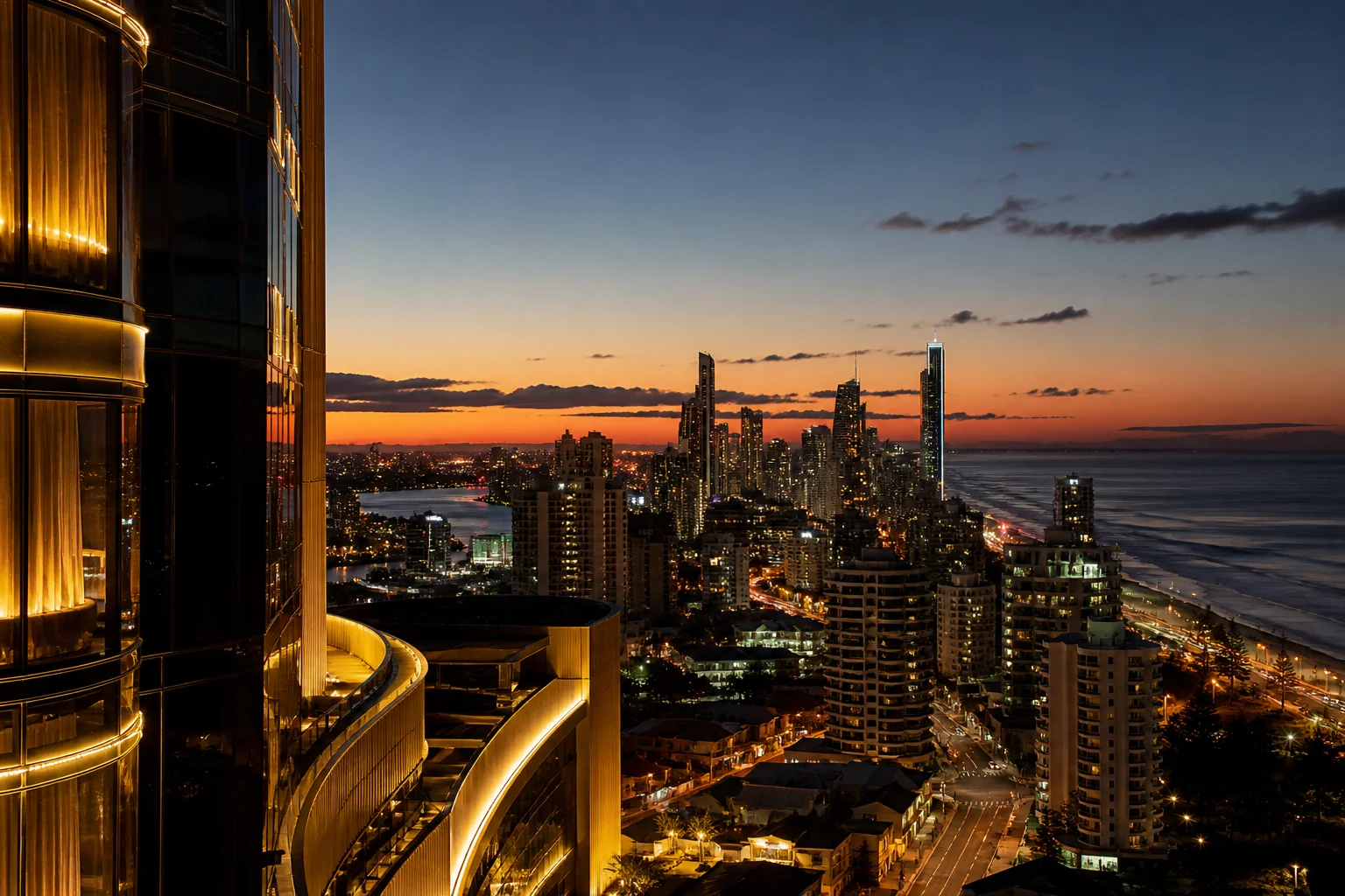 Editorial city guide graphic for Casino Royale readers in Gold Coast, QLD
