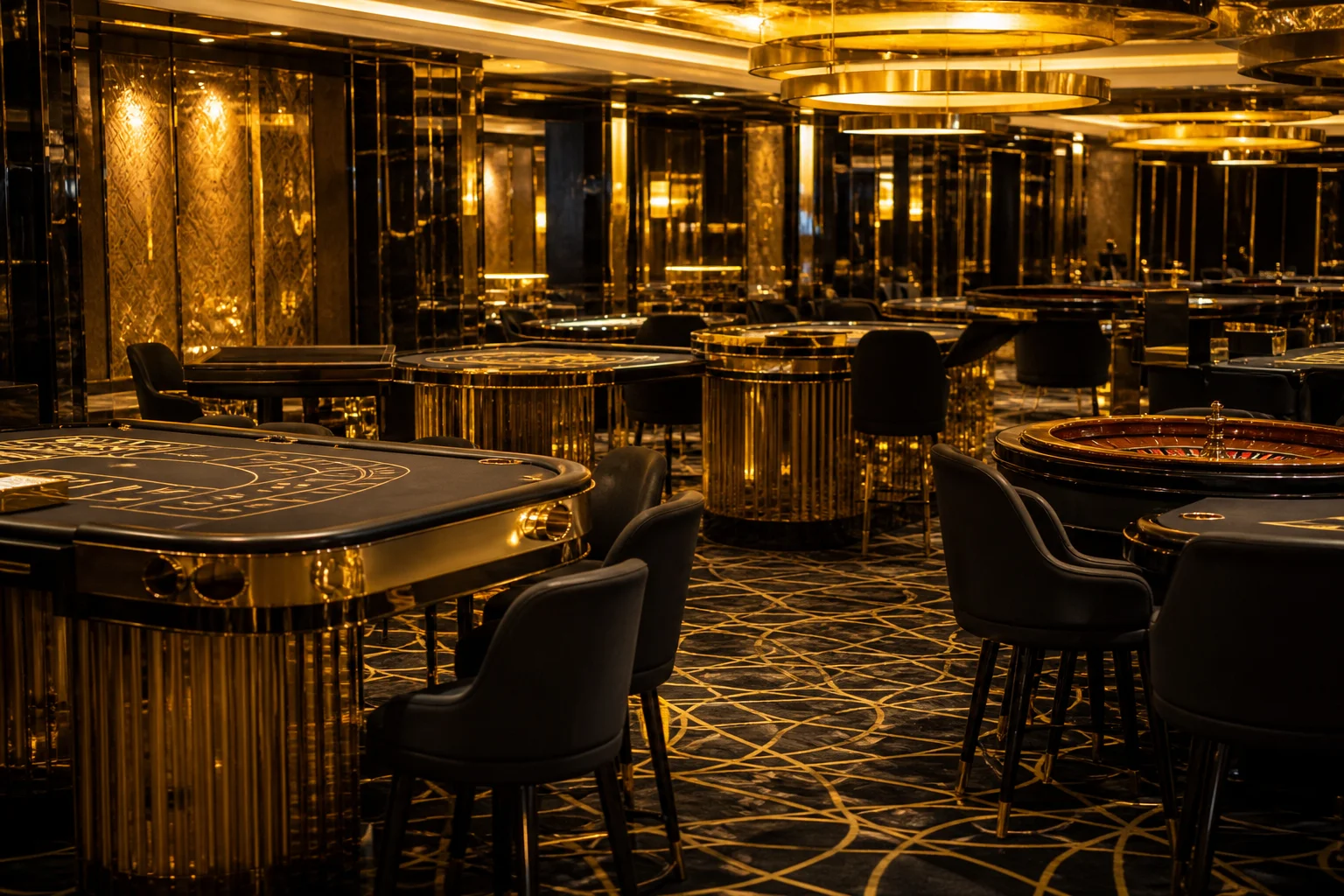 Table and live game categories in an Casino Royale-style lobby